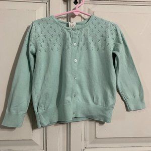 H&M | toddler mint cardigan | size 1 1/2-2  years